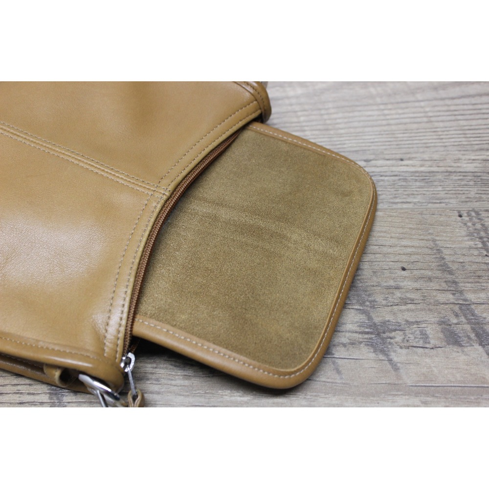 Coach Vintage Leather Shoulder Bag Women's Small Toffee Tan Zip Purse‎ 4104 - Picture 11 of 16